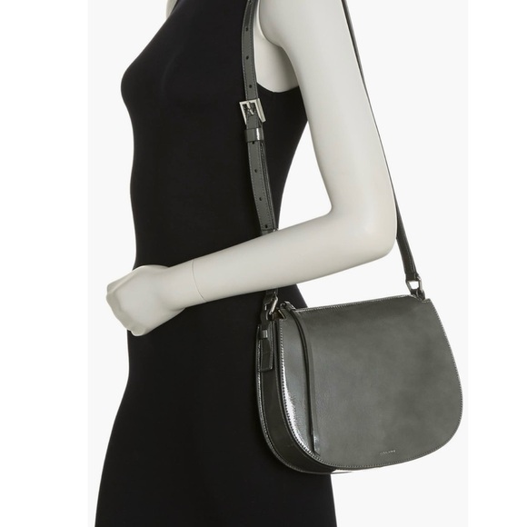 ALLSAINTS Captain Round Crossbody Ash Grey NWT - Picture 3 of 13